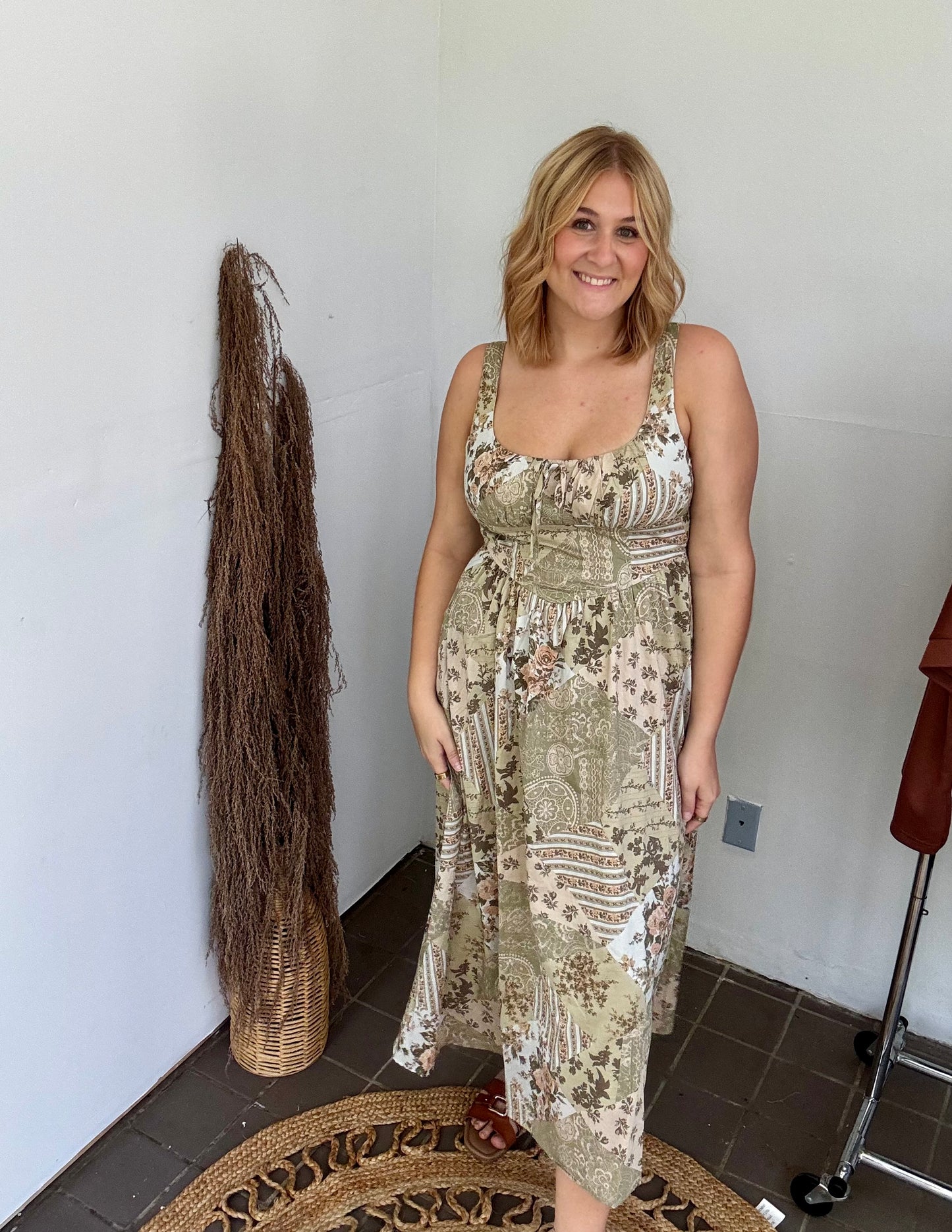 Willow Patchwork Midi Dress