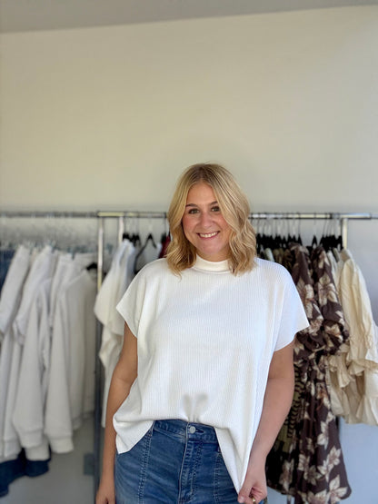 Maria Mock Neck Sweater Top