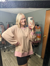 Carly Stripe Comfy Casual Oversized Top