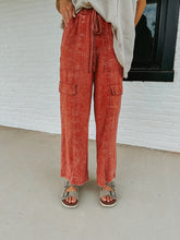 Olivia Washed Linen Cargo Pants