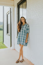 Grace Plaid Collard Button Up Dress