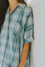 Grace Plaid Collard Button Up Dress