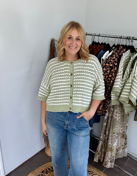 The Olivia Textured Button Cardigan